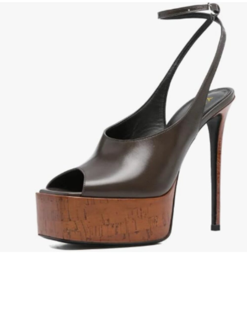 YDN Sienna Peep Toe Platform Sandals Stiletto Heels Ankle Buckled Strap Shoes